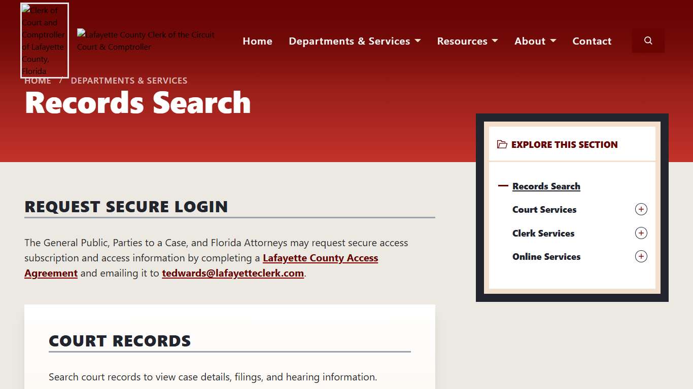 Records Search Lafayette County Clerk of the Circuit Court & Comptroller